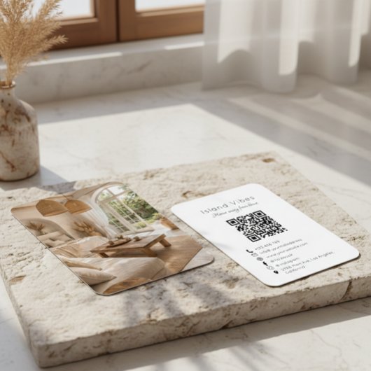 Vacation Rental Guest House Photo QR Code Visitenkarte