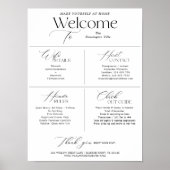Vacation Rental Host Welcome House Rules WiFi Sign Poster (Vorne)