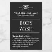 Vacation Rental Monogram Body Wash Label Lebensmitteletikett (Einzelnes Label)