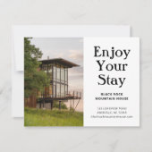 Vacation Rental Property Business Welcome Postcard Einladung (Vorderseite)