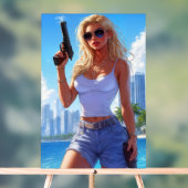 Vacation’s Over – Back from the Beach, Locked and  Acrylschild (Neutral)