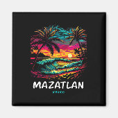 Vacation Souvenir Palm Tree Mazatlan  Magnet (Vorne)