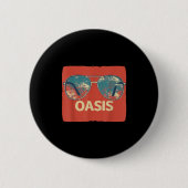 Vacation Sungles With Cool Oasis Statement  Button (Vorderseite)