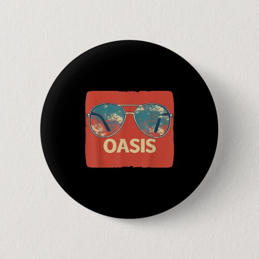 Vacation Sungles With Cool Oasis Statement  Button (Vorderseite)