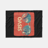 Vacation Sungles With Cool Oasis Statement  Fleecedecke (Vorderseite (Horizontal))