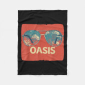 Vacation Sungles With Cool Oasis Statement  Fleecedecke (Vorderseite)