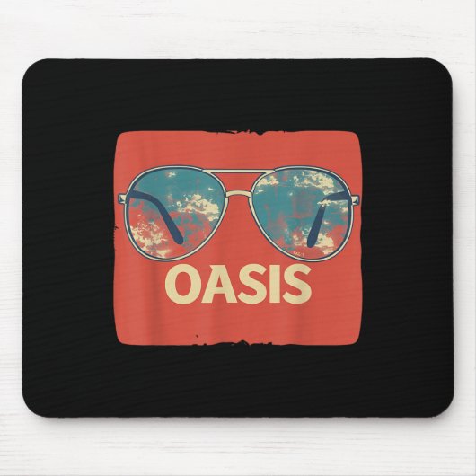 Vacation Sungles With Cool Oasis Statement  Mousepad (Vorne)