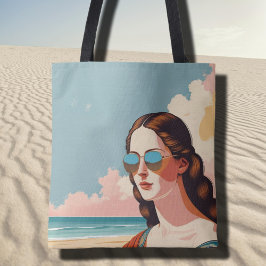 Vacation Vibes Mona Lisa Tote Bag Tasche