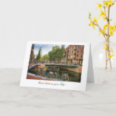 Vacation Viel Glück - Amsterdam Canal Crossing Karte (Gelbe Blume)