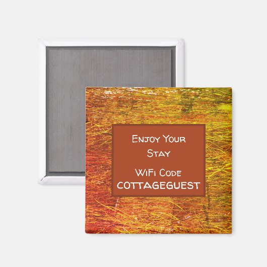 Vacation Zuhause Promo Wifi Code House Guest Magnet (Vorderseite/Rückseite)