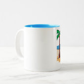 Vacationing Paare - kundenspezifische Farbe Zweifarbige Tasse (Vorderseite Links)