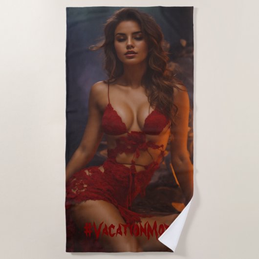 #VacationMode Beach Towel Strandtuch (Vorderseite)