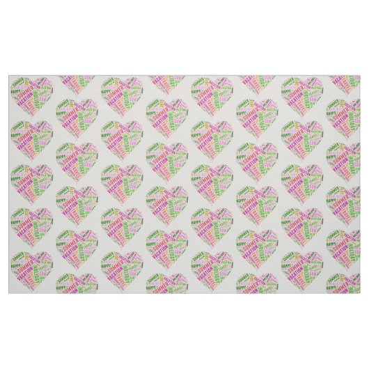 Vacationsbezogene Wörter Stoff (Fat Quarter (45,7 x 55,9 cm))