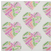 Vacationsbezogene Wörter Stoff (Muster)