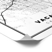 Vacaville Karte Poster (Ecke)