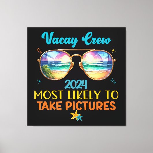 Vacay Crew 2024 Leinwanddruck (Vorderseite)