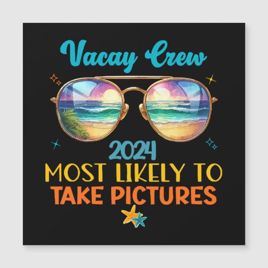 Vacay Crew 2024 Magnetkarte (Vorderseite)