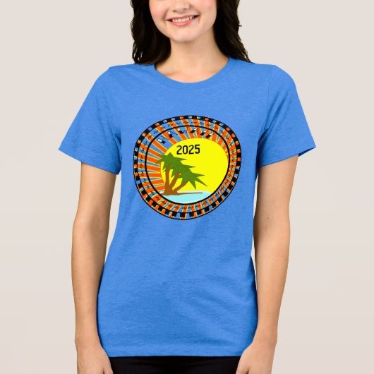 Vacay Hawaii Zielort mit Jahr Tri-Blend Shirt (Vorderseite)