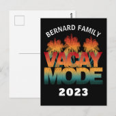 VACAY MODE FAMILIENURLAUB POSTKARTE (Vorne/Hinten)