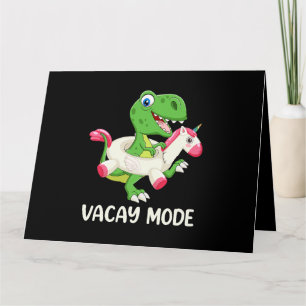 Vacay Mode Family Beach Urlaub Niedlicher Dinosaur Karte