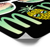 Vacay Mode Funny Ananas mit Stümpfen im Vacay-Modu Poster (Ecke)