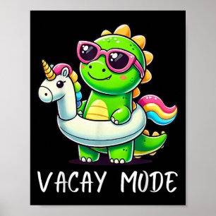 Vacay Mode Niedlich Dinosaur Shirt Funny Family Va Poster