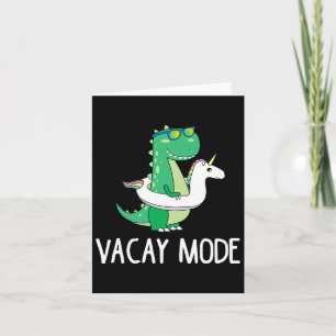 Vacay Mode Niedlich Dinosaur T Shirt Funny Family Karte