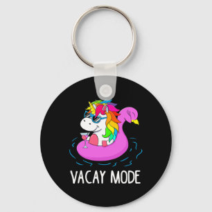 Vacay Mode Niedlich Unicorn Familienurlaub Geschen Schlüsselanhänger