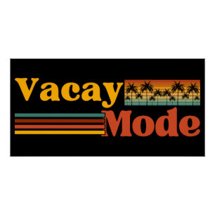 VACAY MODE PAL TREE FAMILIENURLAUB POSTER