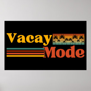 VACAY MODE PAL TREE FAMILIENURLAUB POSTER