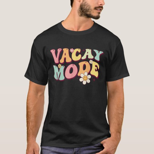 Vacay Mode Retro Groovy Funny Family Holiday Men W T-Shirt (Vorderseite)