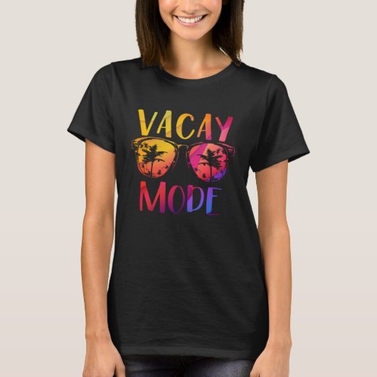 Vacay Mode Retro Vacation Summer Cruise Holiday Va T-Shirt (Vorderseite)