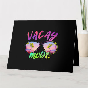 Vacay Mode Sonnenbrille Funny Family Beach Sommer Karte