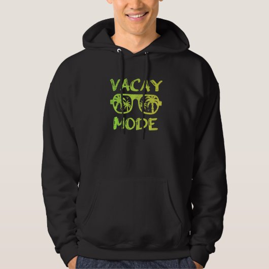 Vacay Mode Sonnenbrille Palmen Trees Reise Tan Som Hoodie (Vorderseite)