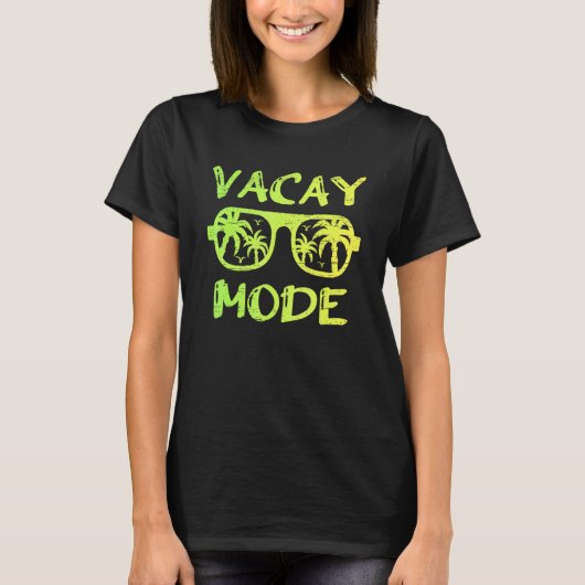 Vacay Mode Sonnenbrille Palmen Trees Reise Tan Som T-Shirt (Vorderseite)