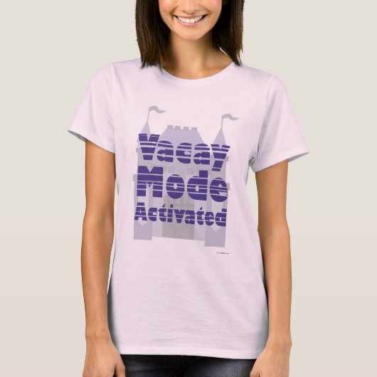 Vacay-Modus Aktiviertes Design Schloss T-Shirt (Vorderseite)
