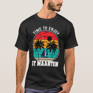 Vacay-Modus Zeit genießen St Maarten Retro T-Shirt