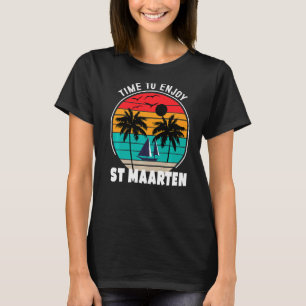 Vacay-Modus Zeit genießen St Maarten Retro T-Shirt