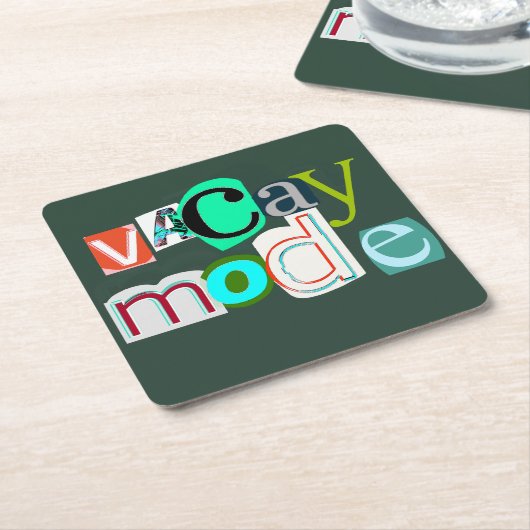 Vacay-Retromodus Rechteckiger Pappuntersetzer (angewinkelt)