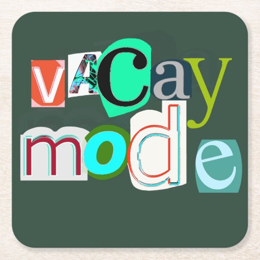 Vacay-Retromodus Rechteckiger Pappuntersetzer (Vorderseite)