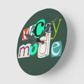 Vacay-Retromodus Runde Wanduhr (Winkel)