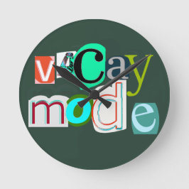 Vacay-Retromodus Runde Wanduhr