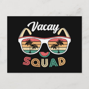 Vacay Squad Funny Beach Sommerurlaub Feiertagspostkarte