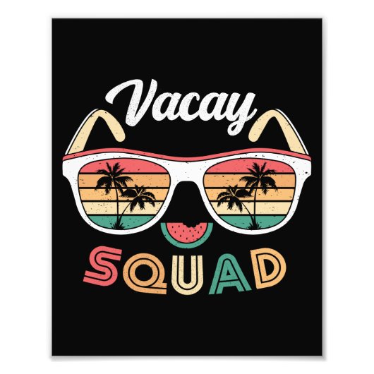 Vacay Squad Funny Beach Sommerurlaub Fotodruck (Vorne)