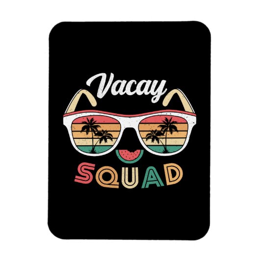 Vacay Squad Funny Beach Sommerurlaub Magnet (Vertikal)