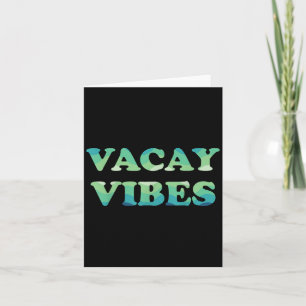 Vacay Vibes Tropical Beach Familien Urlaub Sommer Karte