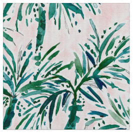 VACAY VOCAB Aquarell erröten Palmen Stoff