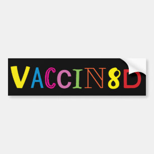 VACCIN8D (Neon Multicolor/Black) Autoaufkleber