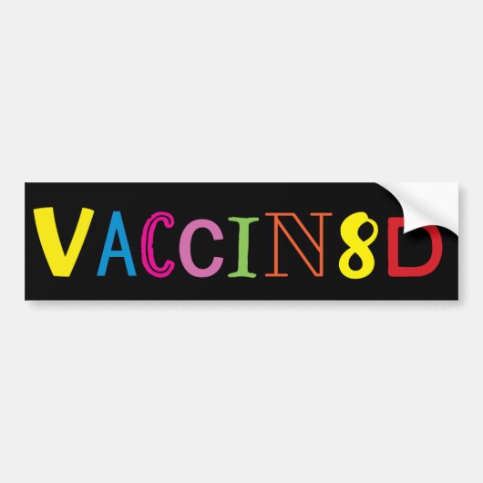 VACCIN8D (Neon Multicolor/Black) Autoaufkleber (Vorne)