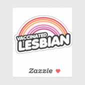 VACCINATED LESBIAN AUFKLEBER (Blatt)